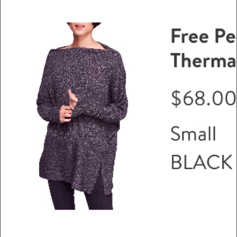 Free People Londontown Thermal Top S Gray